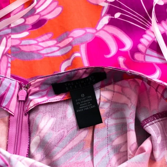 The Limited Stretch Halter Mod Pink Dress size 8 - Picture 4 of 9